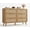Natural Oak, variant on Polihome Mid-Century Rattan 6 Drawer Dresser, 47"W Wooden Dressers & Chest with Storage for Bedroom/Living Room/Entry Way