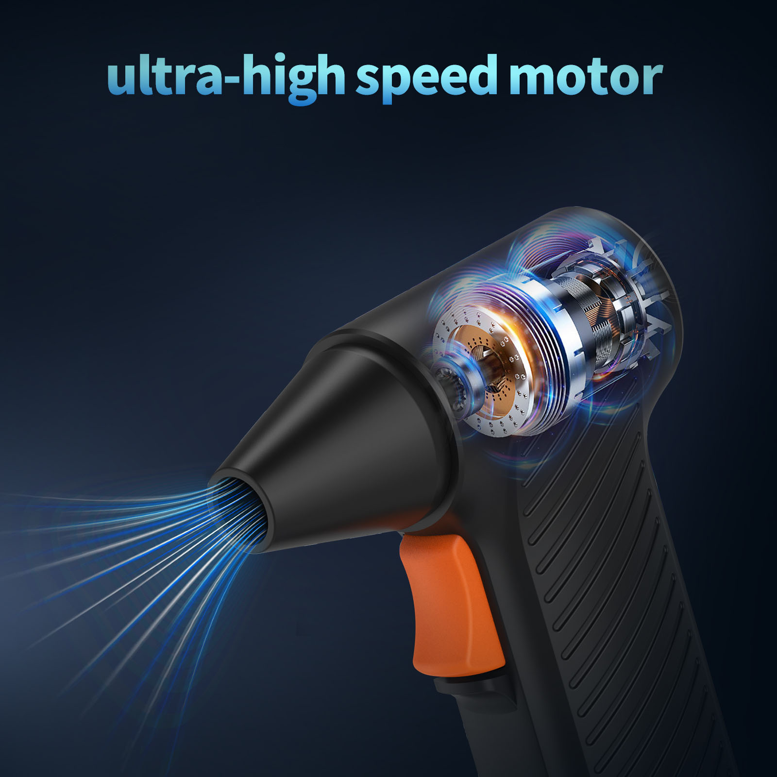 Electric Air Dusters with Fan, 11000RPM, Cordless and Rechargeable, Stepless Speed for Efficient Dusts Removal