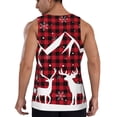 thumbnail image 3 of Haiem Christmas Buffalo Plaid Men Workout Tank Top Gym Bodybuilding Sleeveless Muscle T Shirts Athletic Tank Breathable Workout Shirt-Medium, 3 of 9