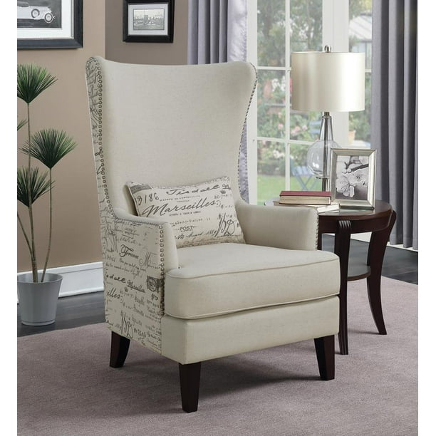 Traditional Cream Accent Chair