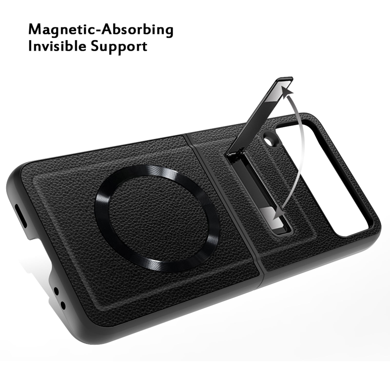 Compatible for Samsung Galaxy Z Flip 3 5G Kickstand Case, Z Flip 3 Case with Hinge Protection & Strong Magsafe Wireless Charging Compatible Cover Case for Samsung Galaxy Z Flip 3,Purple