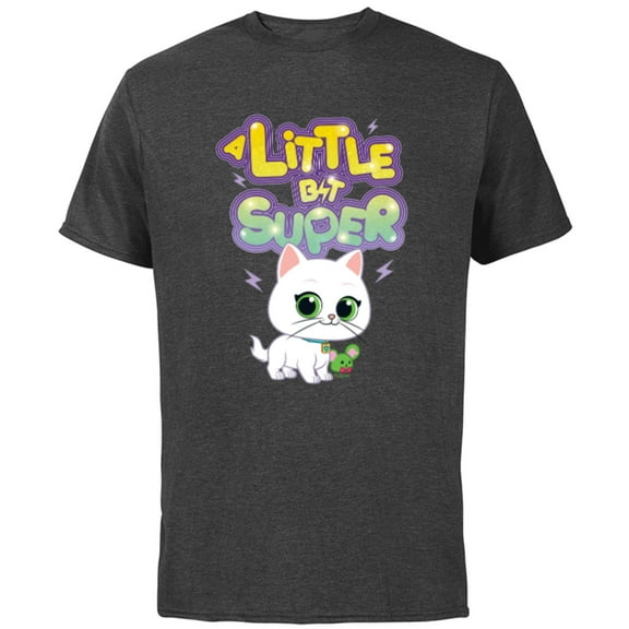 Disney Junior SuperKitties Bitsy A Little Bit Super - Short Sleeve Cotton T-Shirt for Adults - Customized-Charcoal