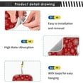thumbnail image 4 of Coolnut Winter Snowflakes Sink Splash Guard for Faucet 2 Packs Faucet Absorbent Mats, Christmas Red Faucet Handle Drip Catcher Quickly Drying Mat for Kitchen Counter Bathroom, 23.6"x5.5", 4 of 7
