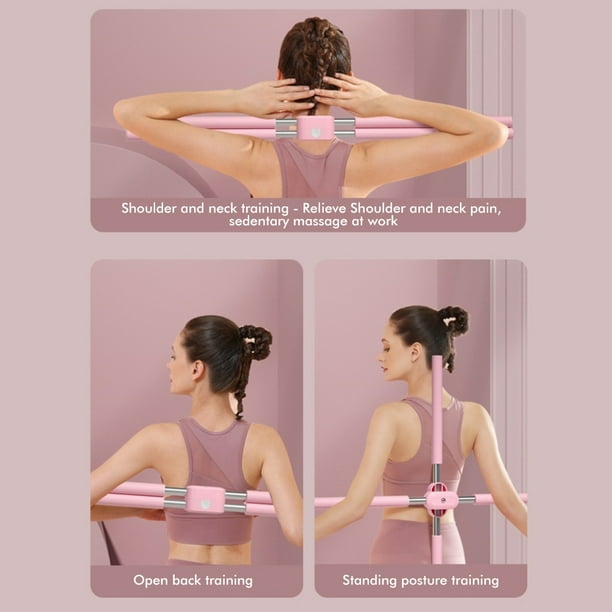 2 Pcs Yoga Sticks Stretching Tool Posture Correction Sticks Exercise Stick  Home Fitness Equipment
