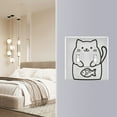 thumbnail image 4 of Yayeee Toggle Light Switch Wall Plate 3-Gang 6.37"x4.48" Decorative Outlet Cover, White Chubby Cat, 4 of 7