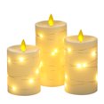 thumbnail image 1 of Lámpara colgante Irfora 3PCS Luces de velas sin llama parpadeantes con kit de luces de cadena retorcidas Efecto de iluminación de cabezas dinámicas / Luz de cadena brillante constante 2 * AA Operado p Irfora Lámpara colgante, 1 of 7