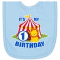 thumbnail image 2 of Inktastic Its My Birthday Circus Tent with Lion 1 Year Old Newborn Bib, 2 of 3