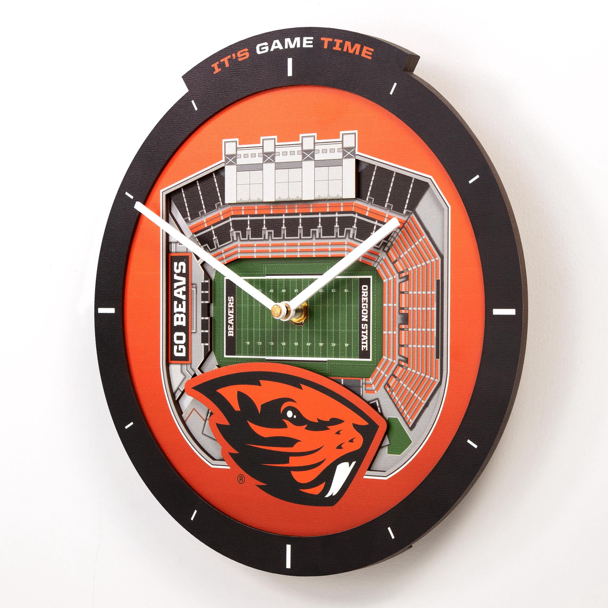 YouTheFan NCAA Oregon State Beavers Stadiumview 3D Wall Clock