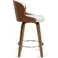 thumbnail image 6 of Dycanpo 26”Bar Stools Swivel, Wood Counter Height Bar Stools Set of 2 for Home Bar, White, 6 of 7