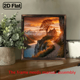 thumbnail image 7 of 12*12 inch wooden frame painting - Tranquil Mountain Cottage. It can be used as a home decoration item or as a wonderful gift., 7 of 7