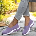 thumbnail image 6 of IEMIEMIEM Women's Loafer Shoes Mesh Non Slip Slip On Casual Ballet Flat Nurse Walking Sneakers Knit Round Toe Casual Memory Foam Orthopedic Shoes Purple 7 Wide, 6 of 7