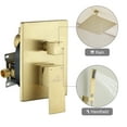 thumbnail image 6 of CASAINC 1-Spray Patterns with 2.5 16 in. Ceiling Mount Dual Shower Heads in Brushed Gold, 6 of 9