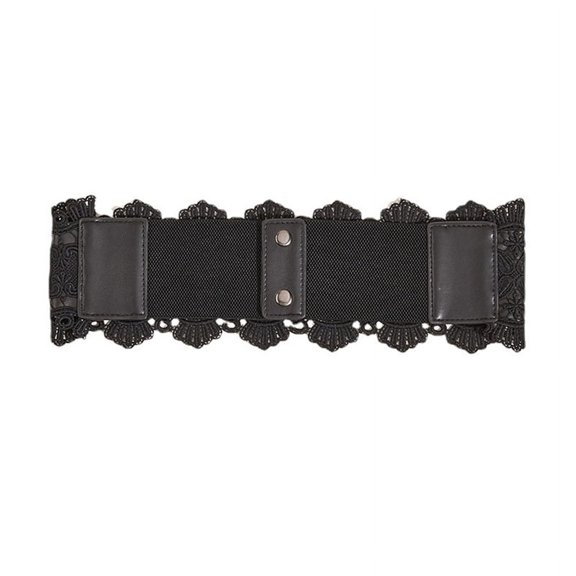 Lace Stretchy Cinch Belt Black Elastic Corset Belts Wide Stretch Halloween Costume Dress Dresses Waist Belt for Women