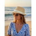 thumbnail image 6 of Deago Straw Fedora Hat for Men Women Short Brim Trilby Hat Classic Panama Summer Beach Sun Hat (Khaki), 6 of 9