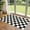 Checkered - Black / White, variant on Christmas 3x5 Entry Rug - Small Washable Indoor Outdoor Mats for Front Door Non-Slip Porch Rug Holiday Tartan Plaid Throw Rugs for Living Room Bedroom Entryway Kitchen Office Porch Decor