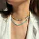 thumbnail image 5 of 1 collar con cuentas de cuentas de collar de bohemia cadena de cuello de doble capa para mujeres, 5 of 6