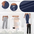 thumbnail image 3 of SUNBS Lounge Pants Lightweight Wide Leg Sweatpants Womens Pants Baggy Lounge Casual Pants Drawstring Womens Pants with Pockets, 3 of 8