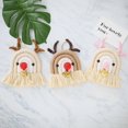 thumbnail image 2 of Nordic Hand-woven Knitting Wool Macrame Tapestry Elk Wall Hanging Pendant Decor, 2 of 4