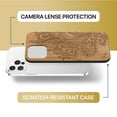 thumbnail image 6 of Case Yard Wooden Case Outside Soft TPU Silicone, Slim Fit Shockproof Wood Protective Phone Cover for Girls Boys Men and Women, Supports Wireless Charging Flower Paisley Design case for iPhone-11-Pro, 6 of 7