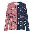 thumbnail image 4 of Wowcloth Womens Long Sleeve T-shirt, Fashion Loose Fit with Valentine Print, Casual Round Neck Cotton Top for Daily Wear, 4 of 7
