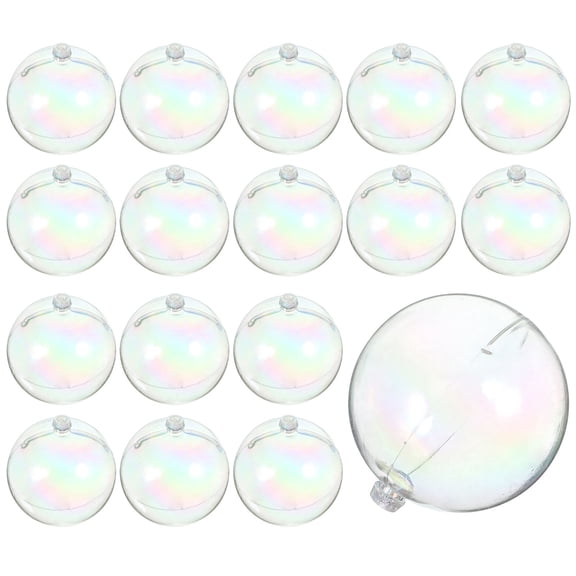 GAXIRE Set of 20 Clear Christmas Ornaments for Holiday Decoration, Festive Xmas Tree Decor