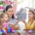 thumbnail image 5 of STPToys Plush Easter Bunny Stuffed Animals Toys,Soft Rabbit Huggable Cuddly Toys Accompany Sleeping Bunny Dolls Birthday Gift - Gray, 5 of 9