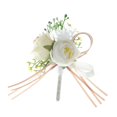 thumbnail image 1 of Boutonniere de Boda Artificial Perfecl Blanco Decoración de Fiesta, 1 of 8