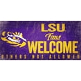 thumbnail image 1 of LSU Tigers Wood Sign Fans Welcome 12x6, 1 of 1