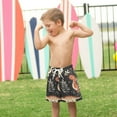 thumbnail image 4 of FORMRS Boys Swim Trunks Quick Dry Mesh Liner Boardshorts Sizes XS-XL, Gray Dinosaur, 4 of 7