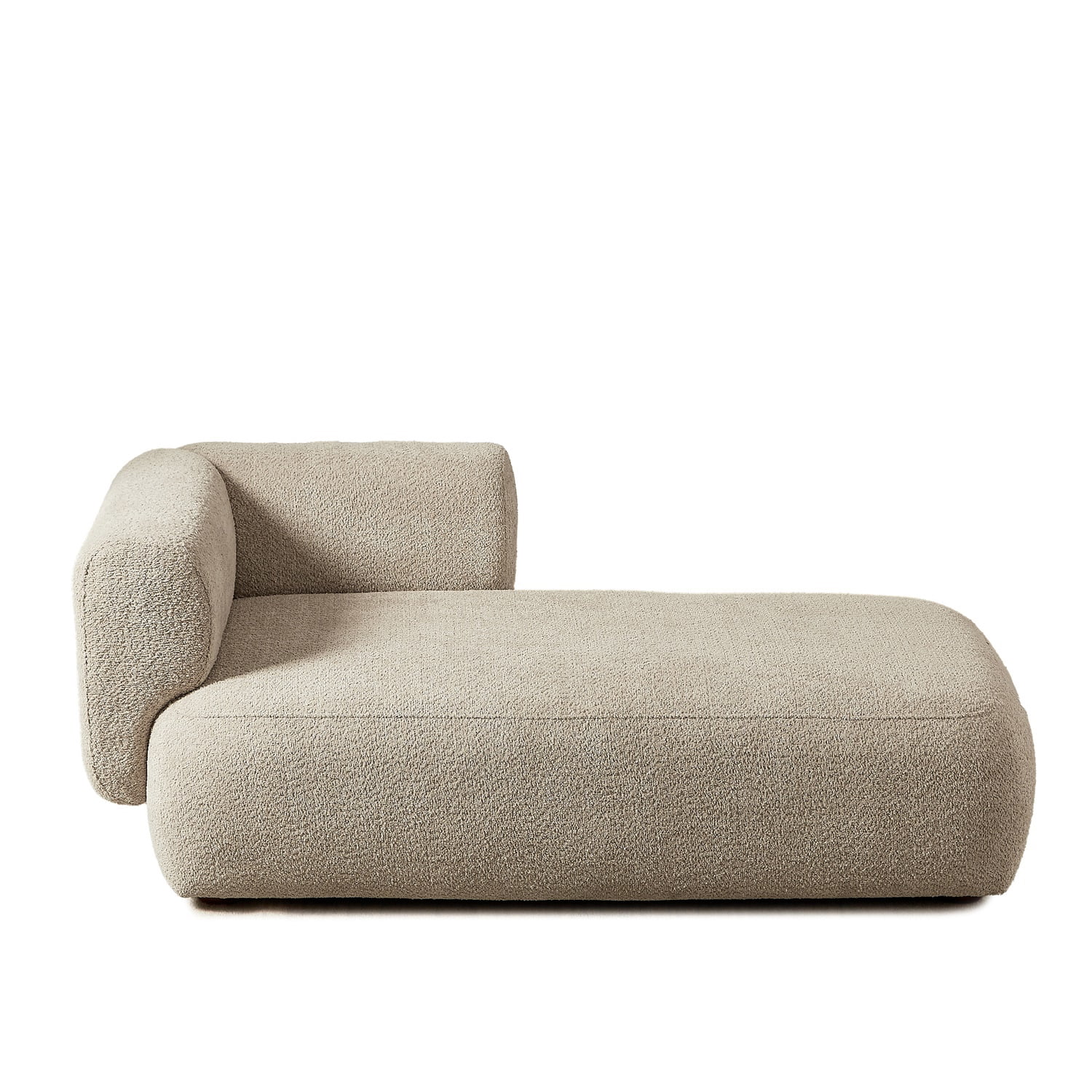 Hommoo 64" Boucle Upholstered Chaise Lounge Chair, Modern Tufted Leisure Sofa Chaise Sofa for Living Room, with Left Arm, Camel