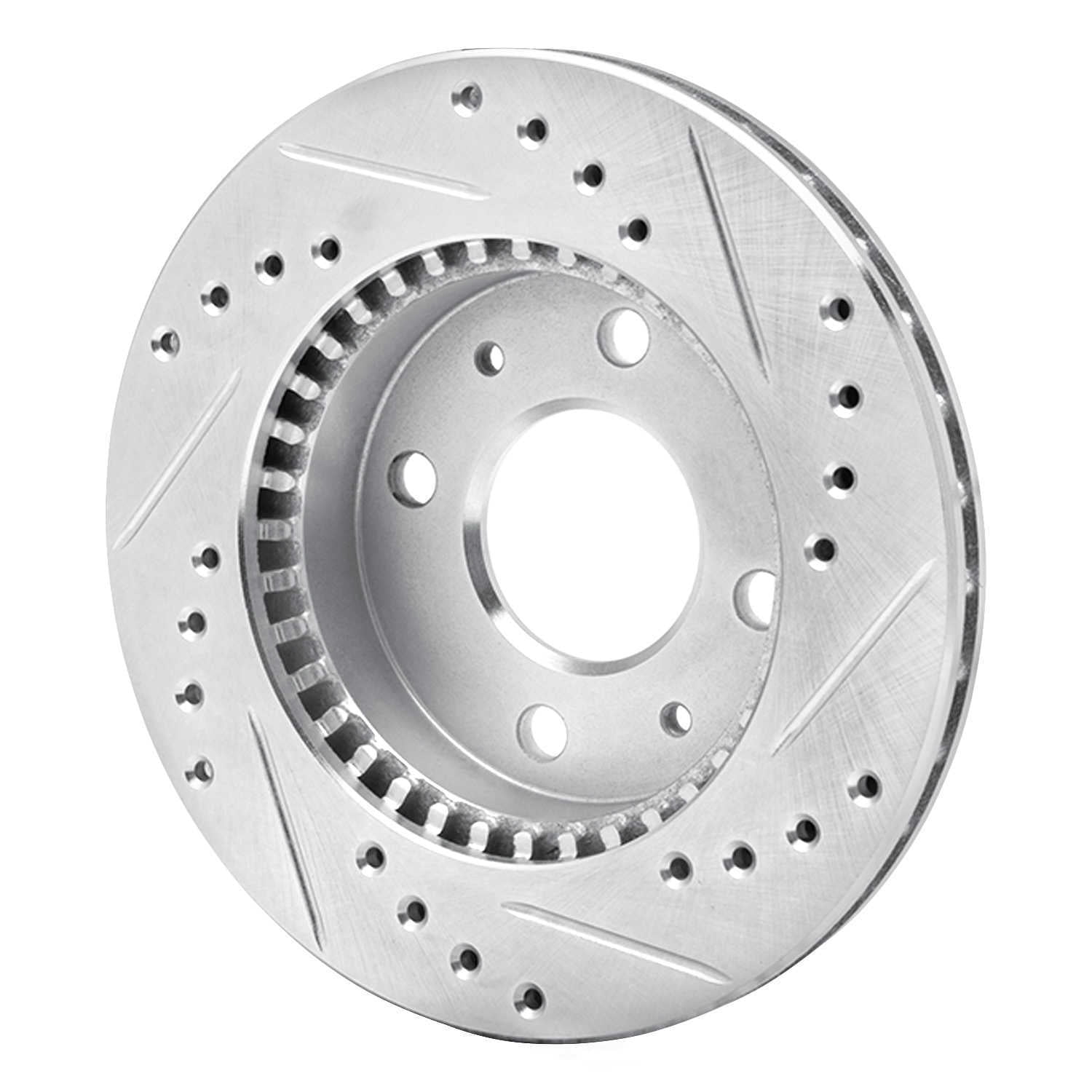 Dynamic Friction Company 631-67044L DFC Brake Rotor - Drilled And Slotted - Silver