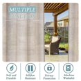 thumbnail image 3 of Evago Outdoor Linen Sheer Curtains For Patio Waterproof With Detachable Self-stick, Natural, 3 of 4