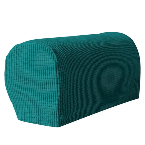 2 Fundas de Reposabrazos de Felpa Suave y Elástica, Fundas de Reposabrazos Elásticas para Sillas/Sofás, Fundas de Reposabrazos de Sofá, Azul Lago