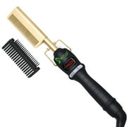 USTAR Hot Comb Hair Straightener, Electric Heating Comb, Portable Travel Anti-Scald Beard Straightener Press Comb, Ceramic Comb Security Portable Curling Iron Heated Brush