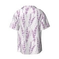 thumbnail image 7 of Kdxio Men's Hawaiian Shirt for Men Short Sleeve Shirt Lavender Flowers Summer Casual Holiday Beach Button Down T-Shirts, 7 of 7