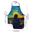 thumbnail image 4 of Fuzoiu Abstract Starry Sky Print Waterproof Apron, Kitchen Apron for Women Men Chef, Apron for Christmas Dinner Party Cooking Baking Crafting House Cleaning Kitchen, 4 of 7