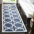 thumbnail image 3 of SAFAVIEH Cambridge Liz Geometric Wool Runner Rug, Navy Blue/Ivory, 2'6" x 12', 3 of 10
