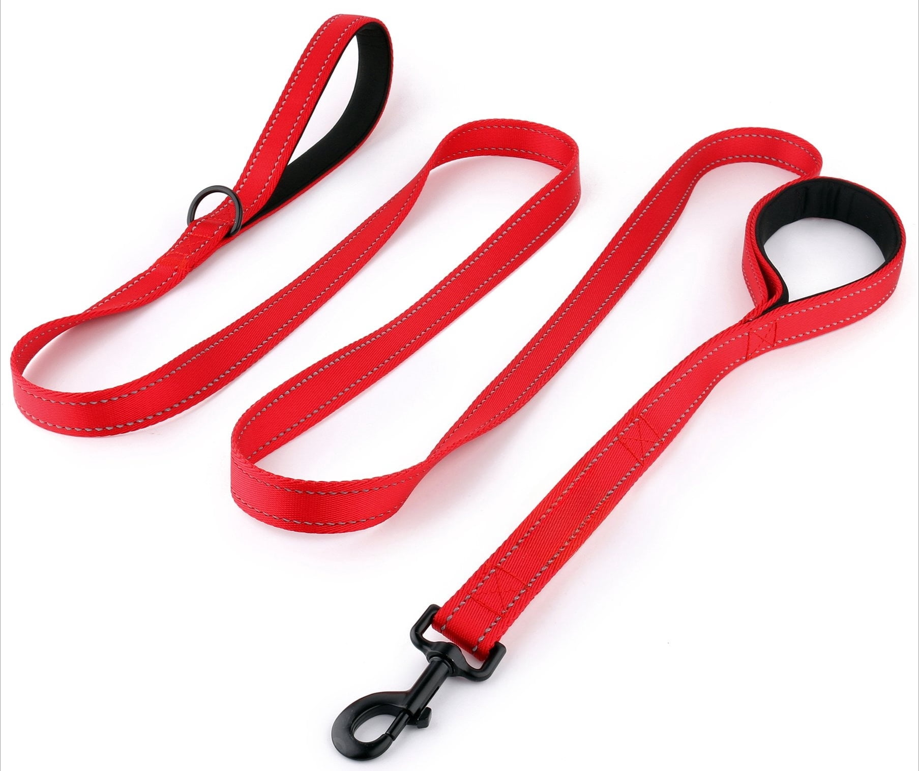mirlewaiy Dog Leash 6ft Long,Traffic Padded Two Handle,Heavy Duty,Reflective Double Handles Lead for Control Safety Training,Leashes for Large Dogs or Medium Dogs,Dual Handles Leads(Green)