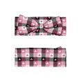 thumbnail image 4 of Balery Heart Plaid Pattern Baby Headbands Hairbands Hair Bow Elastics for Baby Girls Newborn Infant Toddlers Kids, 4 of 4