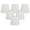 Eggshell, variant on Meriville Set of 2 Off White Faux Silk Clip On Chandelier Lamp Shades, 4-inch by 6-inch by 5-inch