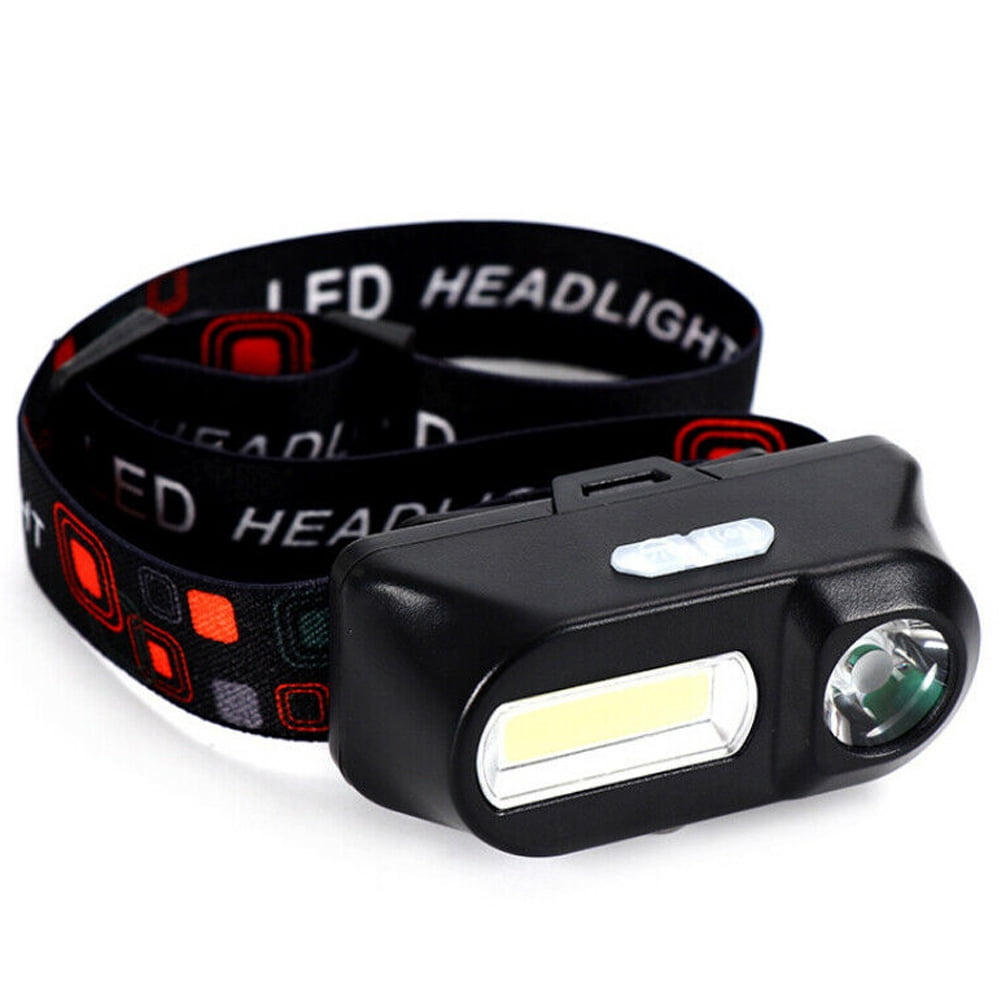 Powerful 65000LM XPE+COB LED Headlamp USB Rechargeable 2Modes Headlight Torch
