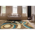 thumbnail image 3 of MDA Home Orelsi Brown/Blue Contemporary Polypropylene Area Rug - 3'9" x 5'9", 3 of 6