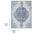 thumbnail image 5 of Livabliss Area Rugs for Living Room, 5x7 Floransa Traditional Navy Rug, Bedroom Dining Room Home Decor Stain Resistant Carpet (5'3" x 7'1"), 5 of 8