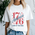 thumbnail image 3 of 1776 America Land Of The Free 4Th Of July, Independence Day, Fourth Of July,4 Of July Shirt, Memorial Day Gift, Usa Flag, Fireworks Shirt, Stars And Stripes Tee, Patriotic Tshirt, 3 of 5