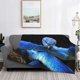 thumbnail image 2 of Balery Blue Viper Snake Manta de Franela con Dibujo, Lujo Ultra Suave y Cálido, Antipelusa y Resistente a las Arrugas para Cama, Sofá, Camping -50"x40", 2 of 6