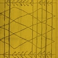thumbnail image 1 of Ahgly Company Indoor Square Oriental Yellow Industrial Area Rugs, 4' Square, 1 of 4
