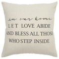 thumbnail image 1 of HomeRoots 403305 Gray & Taupe Canvas Let Love Abide Throw Pillow, Natural, 1 of 1