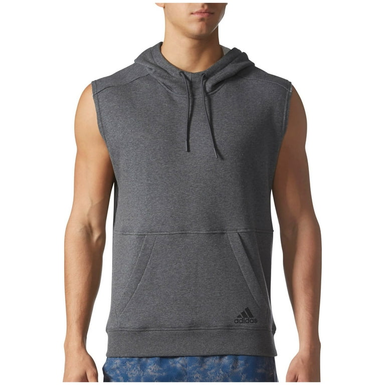 adidas Men s Essentials French Terry Sleeveless Hoodie Dgh S