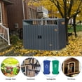 thumbnail image 3 of Auto Beyond Garbage Bin Shed Stores 2 Trash Cans Metal Outdoor Bin Shed for Garbage Storage,Stainless Galvanized Steel, Bin Shed for Garden Yard Lawn,Gray, 3 of 6