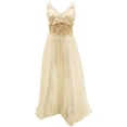 thumbnail image 4 of Gibobby Vestidos de fiesta largos Vestido de fiesta largo a la moda sin mangas con cuello en V sexy para mujer vestido de boda Formal vestido de mujer(Beige,CH), 4 of 5